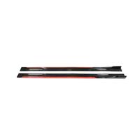 Side Skirts Edge Guards For Mondeo For Focus For Fiesta ST RS All Models 2.2m Car Side Skirts Extension Rocker Splitters Diffuser Winglet Wings(Red Glossy Black)