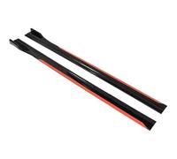 Side Skirts Extension For Kia For Mazda For BMW Car Side Skirt Adjustable Bumper Carbon Fiber Modifiedextension Rocker Plate Lip(Reddish Black218)