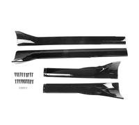 Side Skirts For Cars Side Splitter ABS Plastic Skirt Extension For Tesla For Model 3 Y For Highland 2017 2018 2019 2020 2021 2022 2023 2024(3-glossy black)