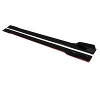 Side Skirts Splitter Lip For S 2000 S2000 2000-2014 2015 2016 2017 2018 2019 78.7" Side Skirt Splitter Spoiler Lip Rocker Panel Extensions Side Step Skirt(Black with Red)