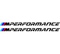 Side Skirts Sticker M-Strip Tuning 20 cm Performance with M Colour Strips Car Sticker Side Window Sticker Racing Power (Black)