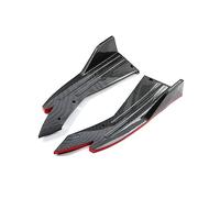 Side Skirts Universal 2PCS Car Rear Bumper Lip Winglets Side Skirt Splitters Spoiler Wing Trim Auto Decorative Pretective(Carbon Fiber Red)