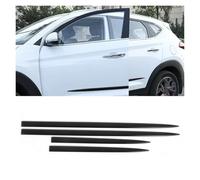 Side Skirts Universal 4PCS 3D Side Car Door Protector Soft Strips Body Anti-collision Anti-Scratch Decoration Protection Sticker Strips