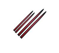 Side Skirts Universal 4PCS Full Black Car Body/Side Door Anti-collision Anti-scratch Decoration Protective Adhesive Strip Car Sticker(Black red)