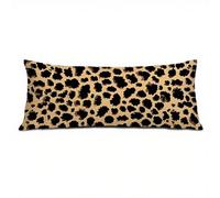 Side Sleeper Pillow Cover Leopard Cushion Covers 40 x 120 cm Body Pillow Cover, Leopard Print Large Bolster Pillowcase, Linen Improve Sleep Quality, for Side & Back Sleepers, Pregnancy Support Q-200