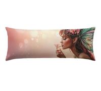 Side Sleeper Pillow Cover Lilac Bolster Pillow Cases 40 x 140 Turquoise Cushion Covers, Super Soft Long Pillows, with Invisible Zipper Decorative Pillows Case for Anniversaries, Gifts for Women Q-357