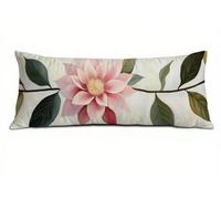 Side Sleeper Pillow Cover Pink Cushion Covers 50 x 150 cm Sofa Cushions Covers Daisy Large Pillow Cases Linen Improve Sleep Quality, Double-Sided Printing with Invisible Zipper for Bedroom Bed T-10108