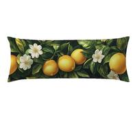 Side Sleeper Pillow Cover Yellow Bolster Pillow Cases 40 x 140 Flowers Cushion Covers, Super Soft Long Pillows, with Invisible Zipper Decorative Pillows Case for Anniversaries, Gifts for Women Q-892
