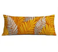 Side Sleeper Pillow Cover Yellow Cushion Covers 16 x 48 in Body Pillow Cover, Leaf Large Bolster Pillowcase, Velvet Improve Sleep Quality, for Side Back Sleepers, Maternity & Pregnancy Support B-7285