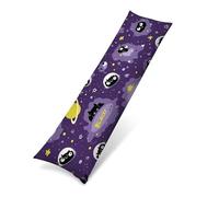 Side Sleeper Pillow - Linen Breathable Pillowcase with Hidden Zipper Closure, Long Body Pillow Cover for Adults, Durable Body Pillows Protector, 24 x 70 Inch, Machine WashablePurple Planet 0J-937