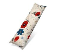 Side Sleeper Pillow - Linen Breathable Pillowcase with Hidden Zipper Closure, Long Body Pillow Cover for Adults, Durable Body Pillows Protector, 16 x 57 Inch, Machine WashableBeige rural 0J-726