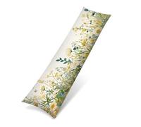 Side Sleeper Pillow - Linen Breathable Pillowcase with Hidden Zipper Closure, Long Body Pillow Cover for Adults, Durable Body Pillows Protector, 16 x 57 Inch, Machine WashableBeige rural 0J-725