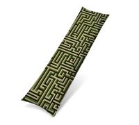 Side Sleeper Pillow - Linen Breathable Pillowcase with Hidden Zipper Closure, Long Body Pillow Cover for Adults, Durable Body Pillows Protector, 16 x 47 Inch, Machine Washablegreen Nordic 0J-614