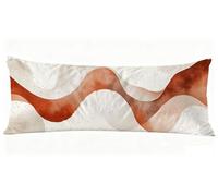 Side Sleeper Pillow Simple Body Pillow Case, 1 pack 16x55 in Long Pillows Soft Linen Bolster Cushion Covers, with Zipper Long Pillowcases for Nursing Pregnancy Support Side Sleeper (Nordic) J0-728