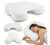 Side Sleeper Pillow with Arm Hole, Memory Foam Arm Pillow for Neck and Shoulder Pain, Ergonomic Pressure Relief Support Pillow for Side, Back and Stomach Sleeping, Anti Hand Numb Arm Rest Pillows