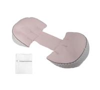 Side Sleeper Pregnancy Pillow Adjustable Soft Breathable Comfortable Maternity Body Pillow Support for Pregnant Women Polyester Cotton U Shaped Sleeping Pillow (Pink)