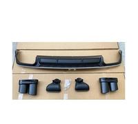 Side Spoilers For A6 S6 SLINE C8 2019 2020 2021 ABS REAR BUMPER TRUNK LIP SPOILER DIFFUSER With Exhaust Tips(G)