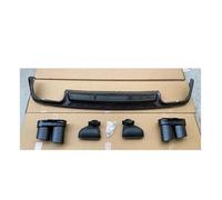 Side Spoilers For A6 S6 SLINE C8 2019 2020 2021 ABS REAR BUMPER TRUNK LIP SPOILER DIFFUSER With Exhaust Tips(L)
