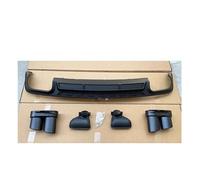Side Spoilers For A6 S6 SLINE C8 2019 2020 2021 ABS REAR BUMPER TRUNK LIP SPOILER DIFFUSER With Exhaust Tips(D)