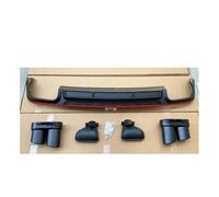 Side Spoilers For A6 S6 SLINE C8 2019 2020 2021 ABS REAR BUMPER TRUNK LIP SPOILER DIFFUSER With Exhaust Tips(J)