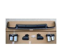 Side Spoilers For A6 S6 SLINE C8 2019 2020 2021 ABS REAR BUMPER TRUNK LIP SPOILER DIFFUSER With Exhaust Tips(H)