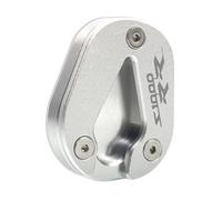 Side Stand Enlarge Motorcycle Kickstand Pad For B&MW S1000RR 2019-2023 Side Stand Base Extension Enlarge Support Plate Parking Bracket Footpad Extension Pad(Silver)