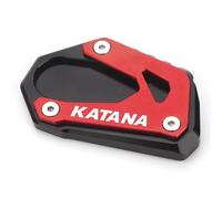 Side Stand Enlarge Motorcycle Side Stand Base Foot Extension For Suzuki KATANA 2019-2021 Exlarged Kickstand Pad Support Plate Foot Pad Extension Pad(Red 2)