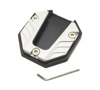 Side Stand Enlarger Pad Plate Motorcycle Stand Extender Foot Side Stand Extender For Streetfighter V4s Rs660 Aileron 50cc Accessories Mt200(Silver)
