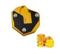 Side Stand Enlarger Support Plate Motorcycle Kickstand Foot Side Stand Support Plate Wheel Valve Caps For Suzuki For Hayabusa Gsxr GSX1300R Gsxr 1300(1 Set-Gold)