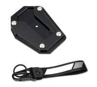 Side Stand Extension Pad Motorcycle Kickstand Support Plate Side Stand Extension Pad For Africa Twin CRF1100L CRF 1100 L 2020 2021 2022 2023(1set Black)