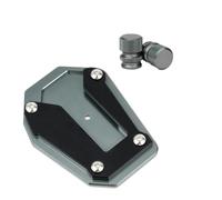 Side Stand Extension Pad Motorcycle Valve Kickstand Support Side Stand Extension Pad For Africa Twin CRF1100L CRF 1100 L 2020-2022 2023 2024 2025(1 Set-Grey)