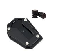 Side Stand Extension Pad Motorcycle Valve Kickstand Support Side Stand Extension Pad For Africa Twin CRF1100L CRF 1100 L 2020-2022 2023 2024 2025(1 set-black)