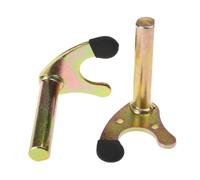 Side Stand Pad 1 Pair Wheel Support Frame Stand Motorcycle Swing Arm Lift TripodHooks U-style/L-style Hook Fork Swingram Spool Slider Bracket system(Round tube U)