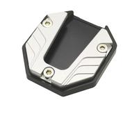 Side Stand part 1PC Motorcycle Extender Foot Side Stand Pad Support Plate For Y-AMAHA Fz6 S2 Fz8 Nk250(Silver)