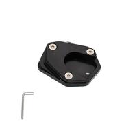 Side Stand part Motorcycle Kickstand Foot Side Stand Extension Pad Support Plate For H-ONDA CB650R CBR650R CB 650R CBR 2019-2020 2021 2022 2023(Black- Silver)
