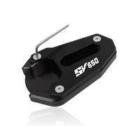 Side Stand Plate Motorcycle Kickstand Extender Side Stand Support Pad For Suzuki SV 650 SV650 2016 2017 2018 2019 2020 2021 2022 2023 Extension Foot Plate Support Stand(Black)