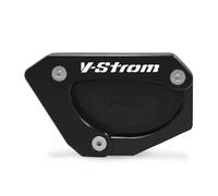 Side Stand Plate Motorcycle Kickstand Foot For SUZUKI VSTROM650 V-STROM650XT DL650 2012-2023 Side Stand Enlarge Extension Support Plate Pad Enlarge Pad(BLACK 1)