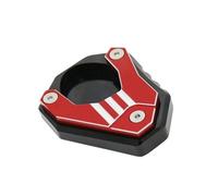 Side Stand Plate Motorcycle Kickstand Foot Side Stand Support Pad For Kawasaki For Ninja 400 For Ninja400 2018 Extension Enlarger Foot Plate Support Stand(Red,X-2)