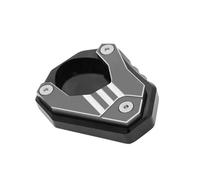 Side Stand Plate Motorcycle Kickstand Foot Side Stand Support Pad For Kawasaki For Ninja 400 For Ninja400 2018 Extension Enlarger Foot Plate Support Stand(Titanium,X-2)