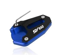 Side Stand Plate Motorcycle Kickstand Foot Side Stand Support Pad For SUZUKI Gladius SFV 650 SFV650 2009-2018 Extension Enlarger Foot Plate Support Stand(Blue,X-1)