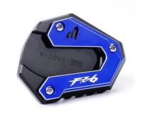 Side Stand Plate Motorcycle Kickstand Foot Side Stand Support Pad For YA&MAHA FZ6 For Fazer FZ 6 FZ6R FZ6-S2 2004-2009 Extension Enlarger Foot Plate Support Stand(Blue)