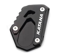 Side Stand Plate Motorcycle Side Stand Base Foot Extension For Suzuki KATANA 2019-2021 Exlarged Kickstand Pad Support Plate Foot Pad Enlarge Pad(Black 2)