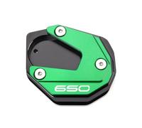 Side Stand Plate Motorcycle Side Stand Plate For Kawasaki For Z650 For Ninja650 For Z650RS 2017-2025 Enlarged Foot Kickstand Support Pad Enlarge Pad(GREEN)