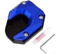 Side Stand Support Plate for Honda CB650R CB500F CB125R - Heavy Duty Aluminium Kickstand Extender Base - Stops Sinking in Soft Ground Mud Sand - Easy Install Accessory(Blue)