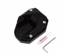 Side Stand Support Plate for Honda CB650R CB500F CB125R - Heavy Duty Aluminium Kickstand Extender Base - Stops Sinking in Soft Ground Mud Sand - Easy Install Accessory(Black)
