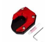 Side Stand Support Plate for Honda CB650R CB500F CB125R - Heavy Duty Aluminium Kickstand Extender Base - Stops Sinking in Soft Ground Mud Sand - Easy Install Accessory(Red)