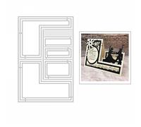 Side-Stepper Frame Metal Die Cuts, Side-Stepper Frame Cutting Dies Cut Stencils for DIY Scrapbooking Cards Decorative Embossing Paper Dies for Scrapbooking Card Making