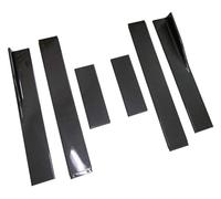 Side Steps 78.7” For Mustang GT For Shelby GT500 2000-2022 Extension Kit Splitter Apron Lip Winglet Car Side Skirt Universal(Carbon Fiber Look)