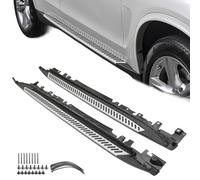 Side Steps Running Boards, For BMW X5 F15 2014-2018, 2 Piece Kit, Left and Right, Aluminium Alloy, Black and Silver, Rectangular, Fixed, With Fitting Kit/Step Board Accessories