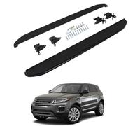 Side Steps Running Boards, For Land Rover Range Rover Evoque Dynamic L538 2011-2018, 2 Piece Kit, Left and Right, Aluminium, All Black, Rectangular, Fixed, With Fitting Kit/Step Board Accessories